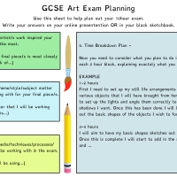 Exam Time Planning for GCSE Art and Photography students